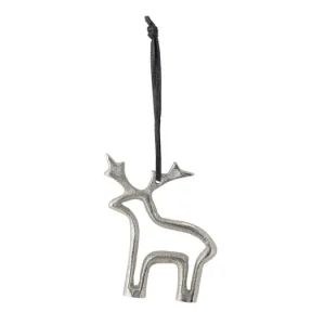 Závesná vianočná ozdoba sobík Rooni Silver 11 cm Cenový Hit