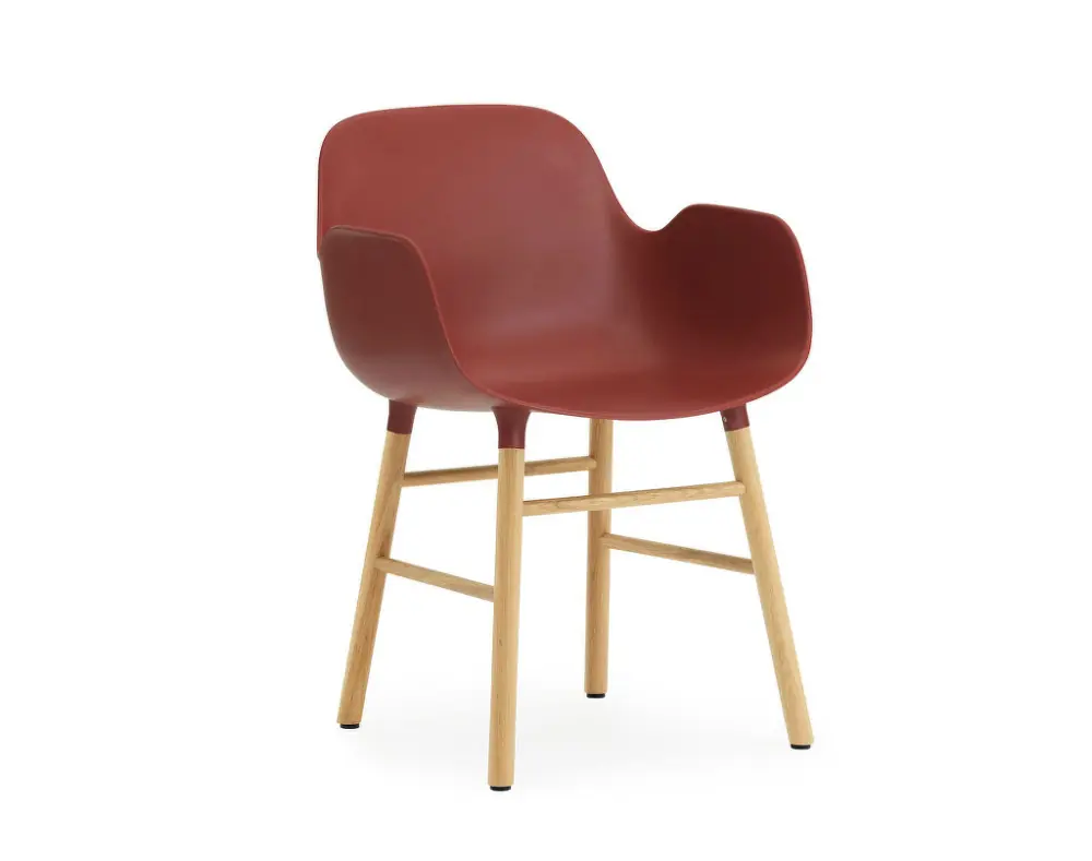 Výhodná Nabídka Židle Form s područkami Oak, red