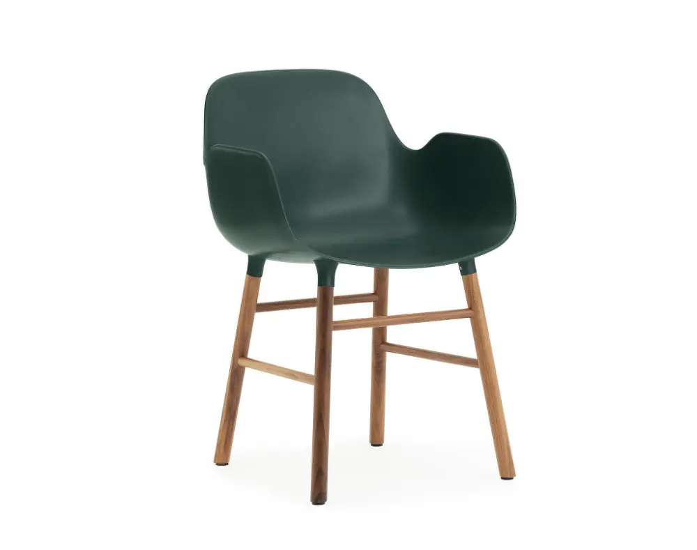 Akční Nabídka Židle Form s područkami Walnut, green