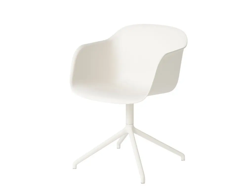 Expresní Doručení Židle Fiber Armchair Swivel Base, natural white