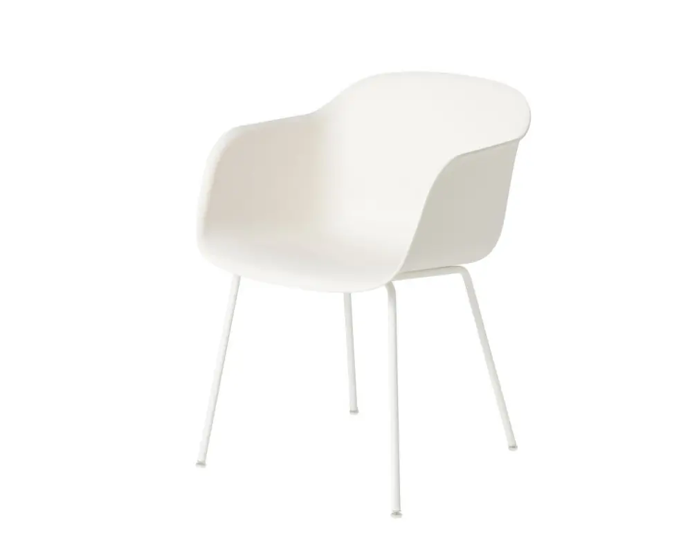 Speciální Cena Židle Fiber Armchair Tube Base, natural white