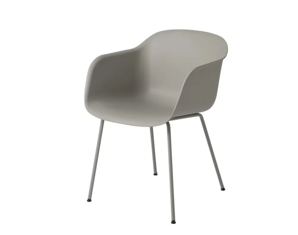 Židle Fiber Armchair Tube Base, grey Ověřený