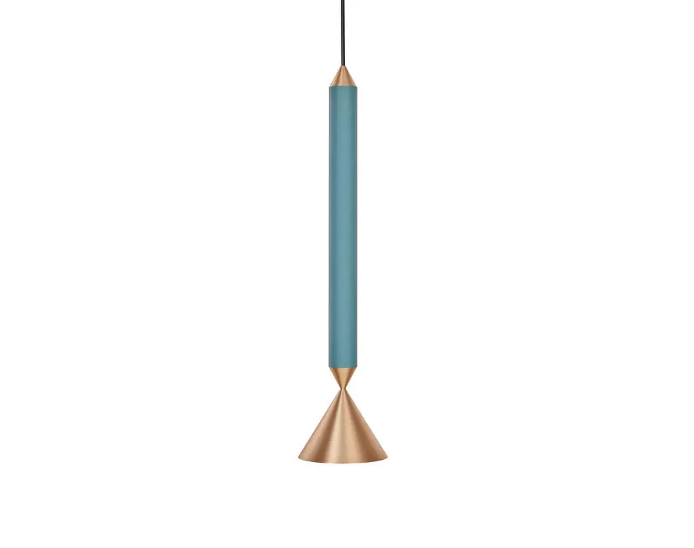 Pouze Dnes Závěsná lampa Apollo 39, deep sea/polished brass