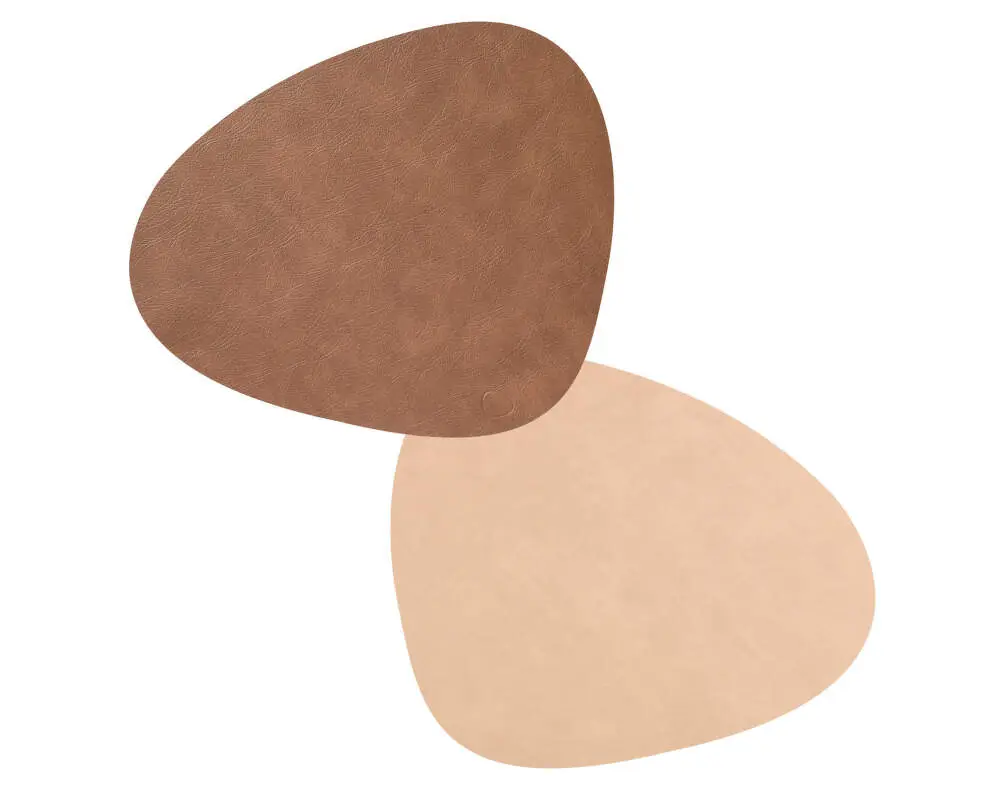 Bezpečná Platba Oboustranné prostírání Double Curve L, brown / sand
