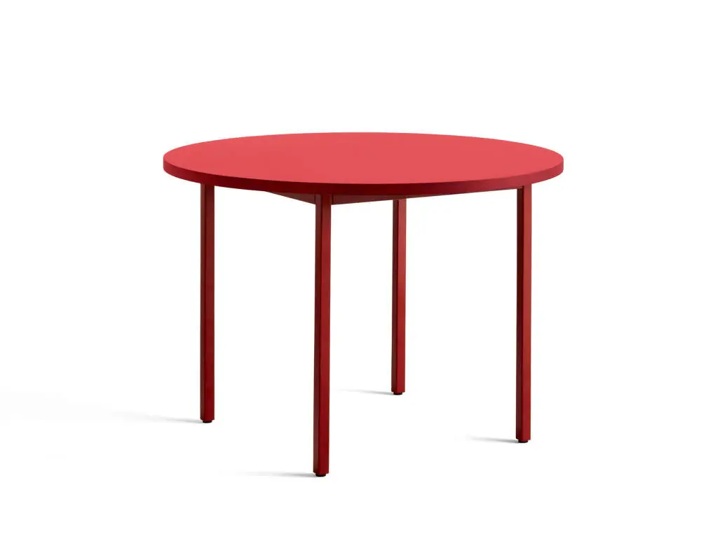 Nejlepší Volba Jídelní stůl Two-Colour Ø105, maroon red/red