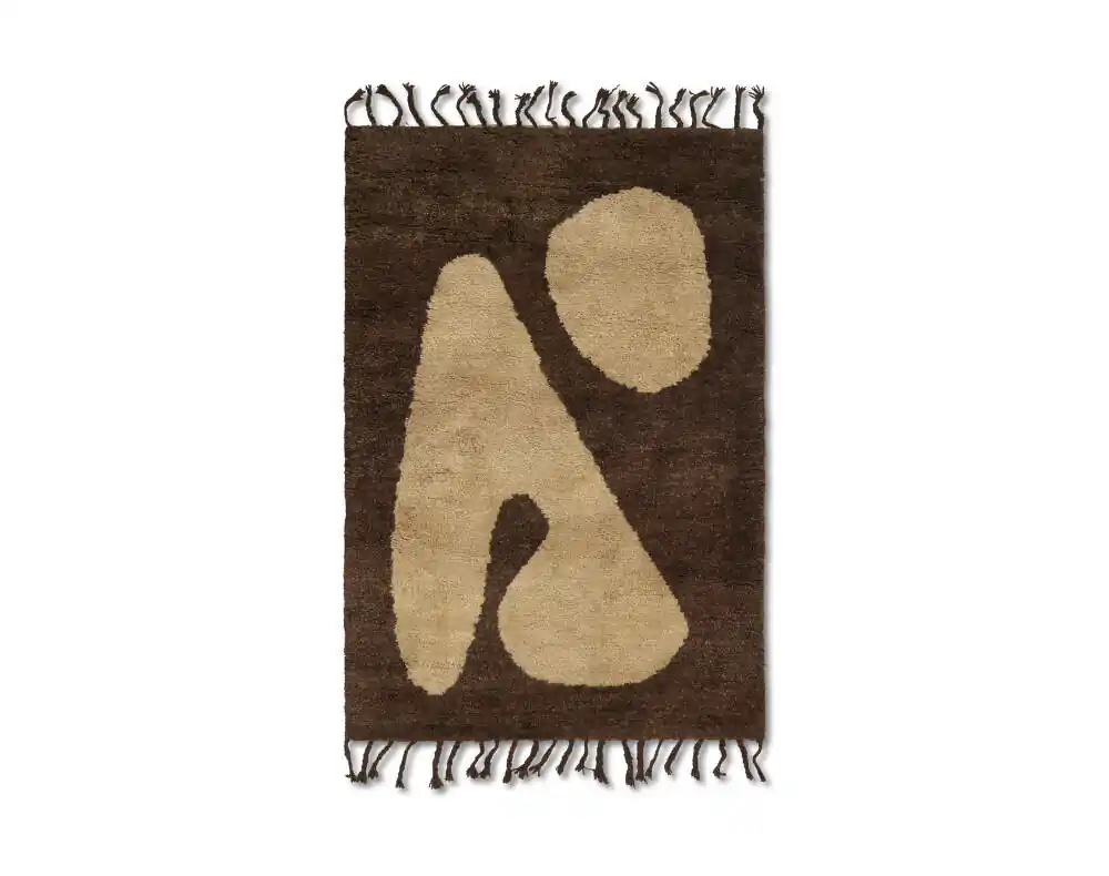 Odeslání Ihned Koberec Abstract Rug Small, Brown/Off-white