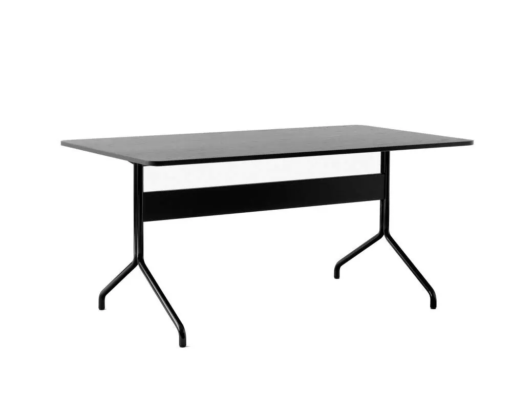 Značkový Jídelní stůl Pavilion AV18, black lacquered oak / black base