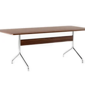 Jídelní stůl Pavilion AV19, lacquered walnut / chrome base Oblíbený