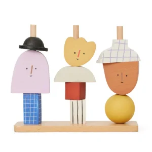 Vrácení Zdarma Dřevěná skládačka Character Stacking Blocks