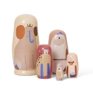 Akční Cena Dřevěné matrjošky Critter Nesting Dolls