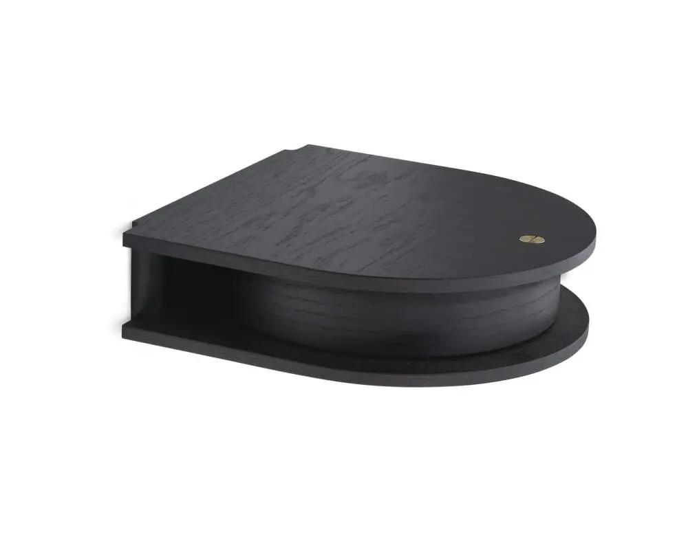 Cenově Výhodný Police Valet wall drawer, black painted oak