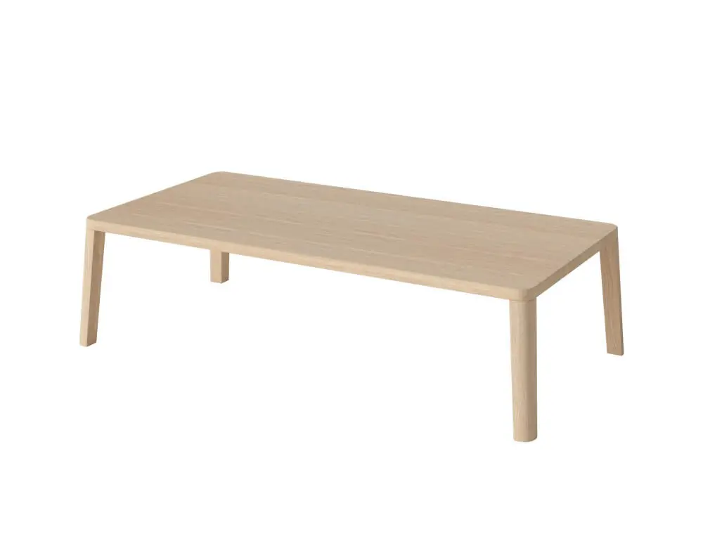 Konferenční stolek Graceful 60x120x32, white pigmented oiled oak Nízká Cena
