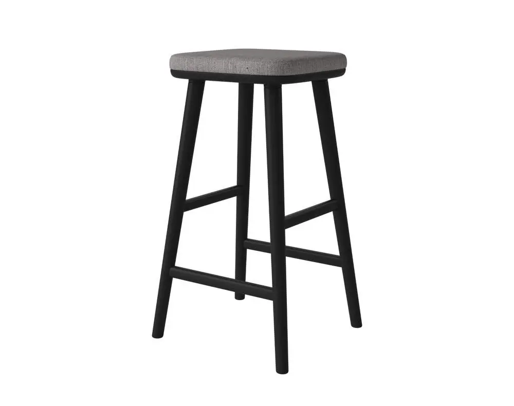 Barová stolička Flor 66cm, black stained oiled oak/Baize grey Akční Cena