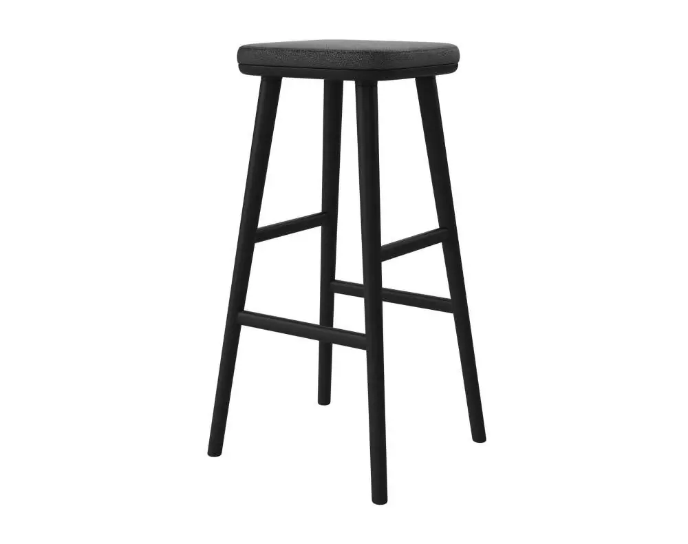 Barová stolička Flor 77cm, black stained oiled oak/black Sezónní Sleva