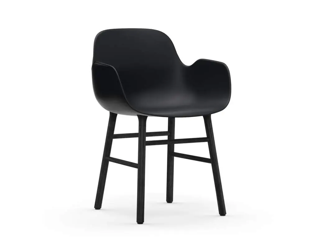 Novinka Židle Form s područkami Black Oak, black