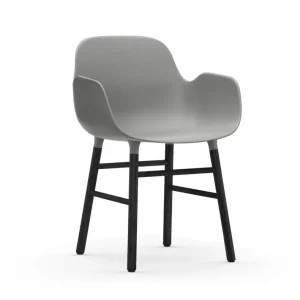 Bezpečná Platba Židle Form s područkami Black Oak, grey