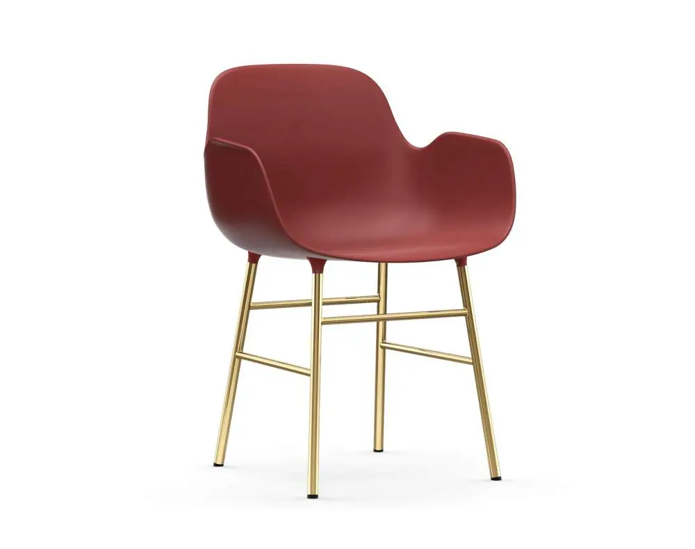 Židle Form s područkami Brass, red Výhodná Nabídka