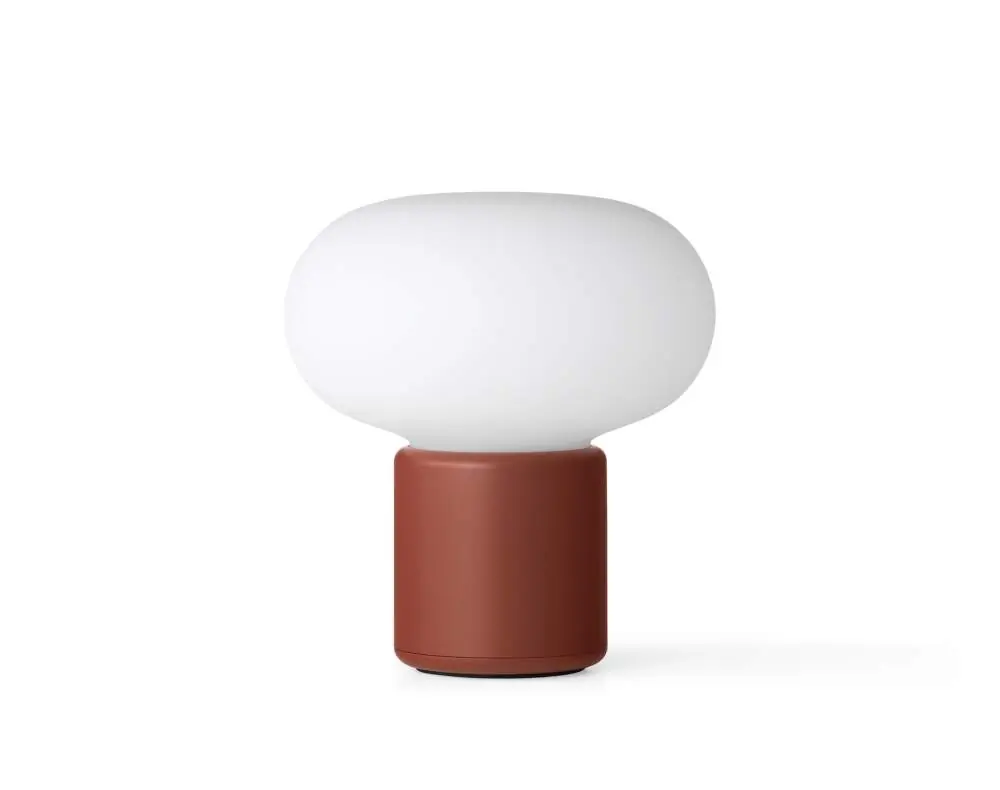 Přenosná stolní lampa Karl-Johan, earth red Vysoce Kvalitní