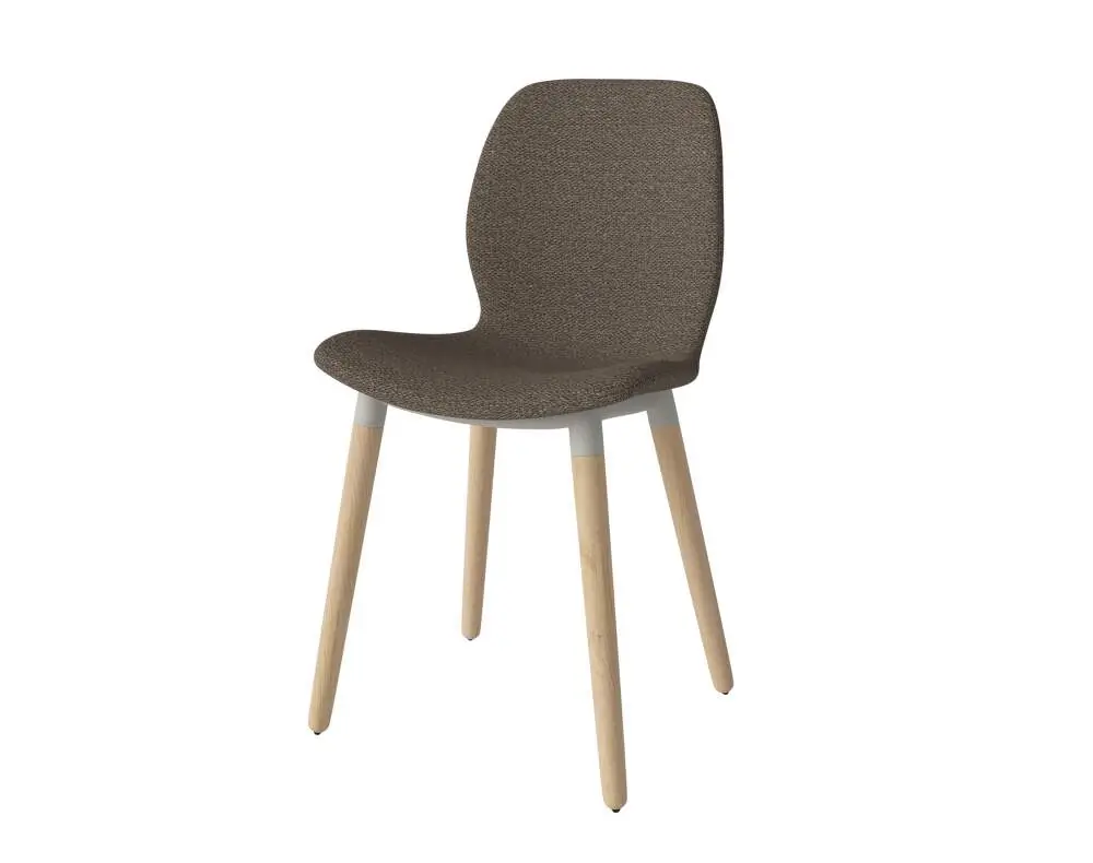 Koupit Online Jídelní židle Seed Wood Upholstered, white pigmented oak / Memory dark beige