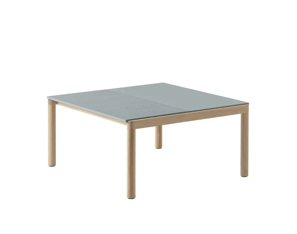 Konferenční stolek Couple 2 Tiles Plain/Wavy, pale blue / oak Nakupujte Hned