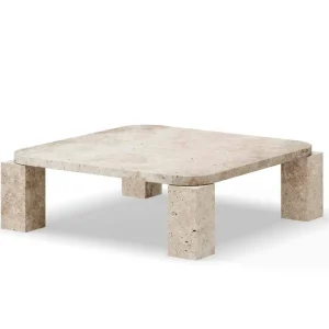 Konferenční stolek Atlas 82x82, Unfilled Travertine Ověřený