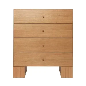Víkendová Akce Komoda Kuben Drawers 1x4, natural oak