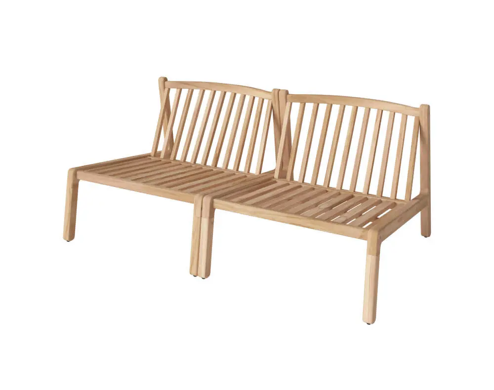Dvoumístná zahradní pohovka Patio, untreated solid teak Nakupujte Hned