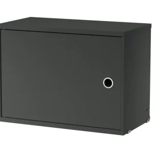 Finální Výprodej Komoda String Cabinet with swing door, dark grey