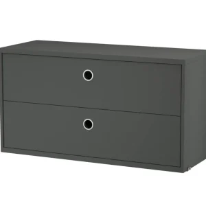 Komoda String Chest With Drawers 78 x 30, dark grey Zlevněný