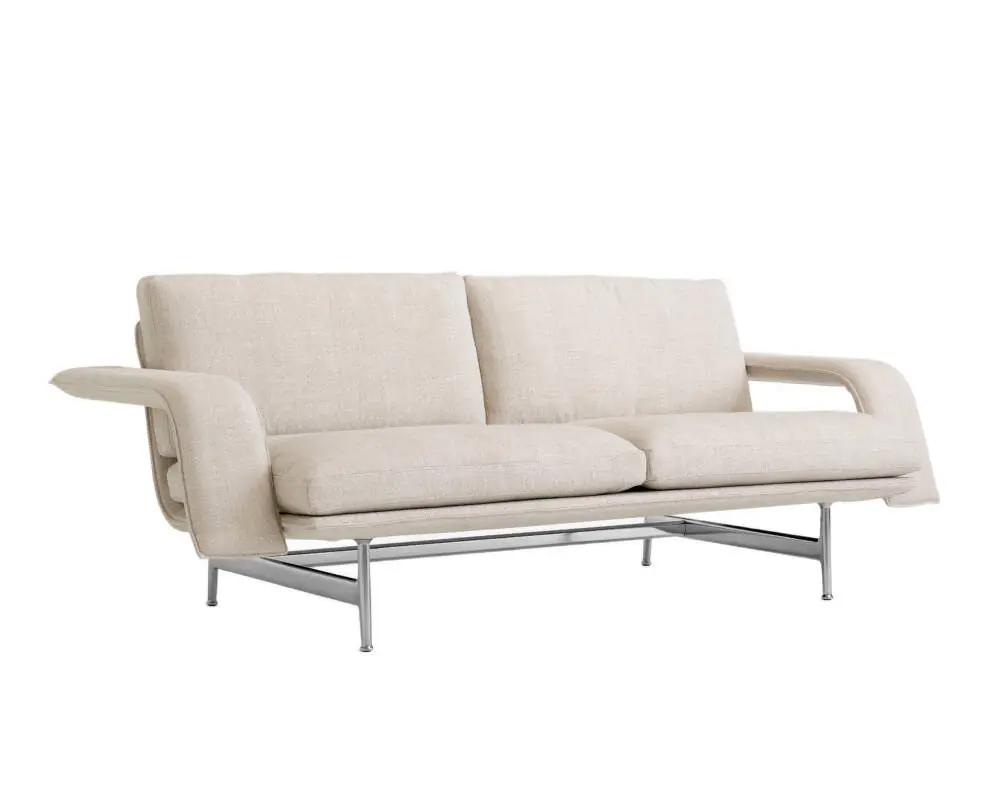 Dvoumístná pohovka Meantime AV30, Ecriture 210/polished aluminium Cenově Výhodný
