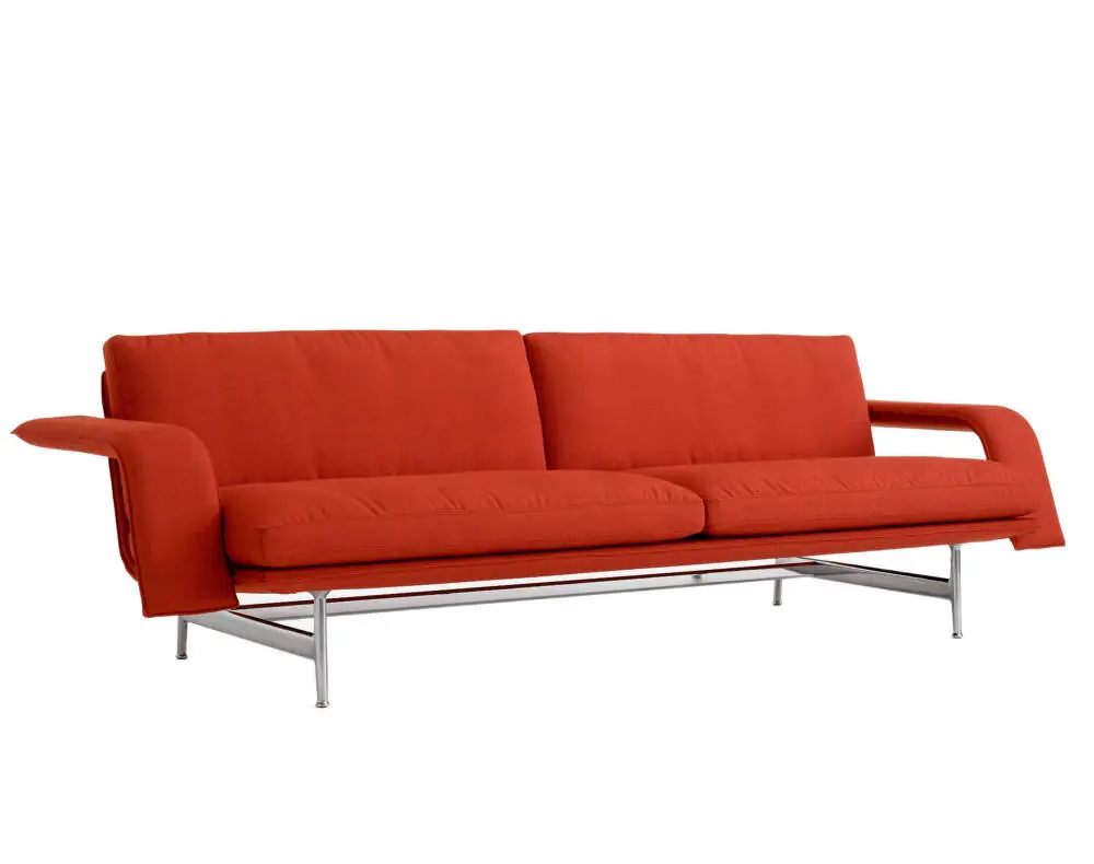 Třímístná pohovka Meantime AV31, Fiord 571/polished aluminium Nová Kolekce