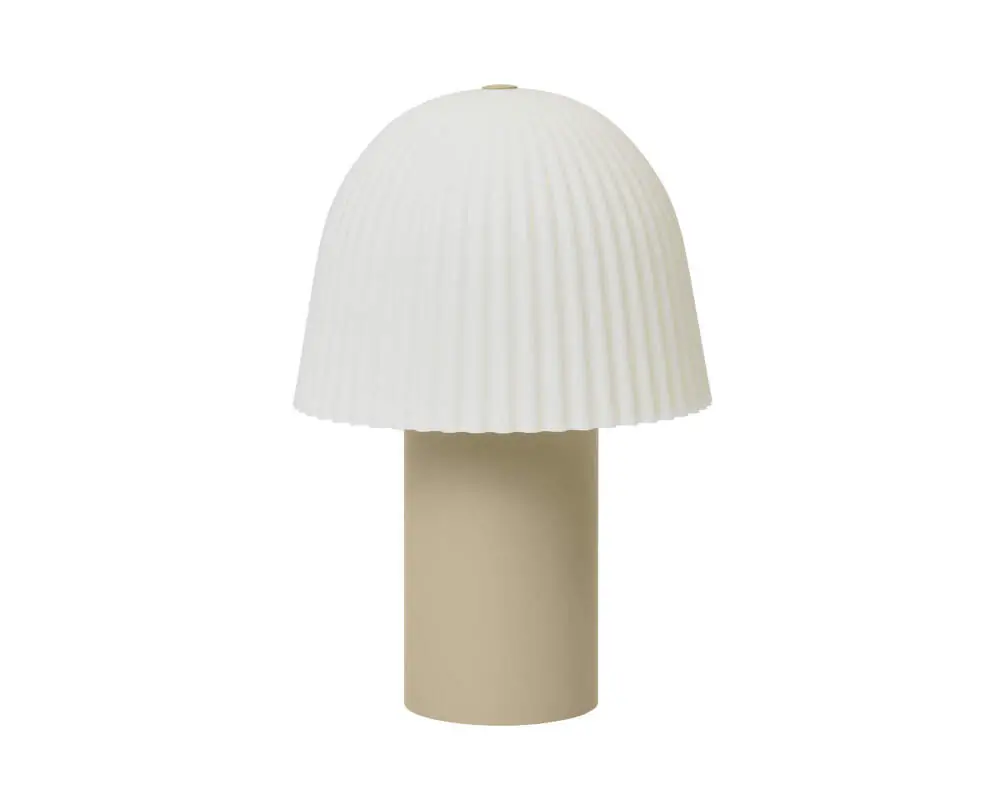 Nová Kolekce Přenosná lampa Frill, cashmere/white