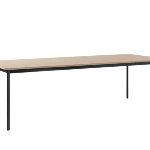Jídelní stůl Drip HW117, black/lacquered oak Vysoce Kvalitní