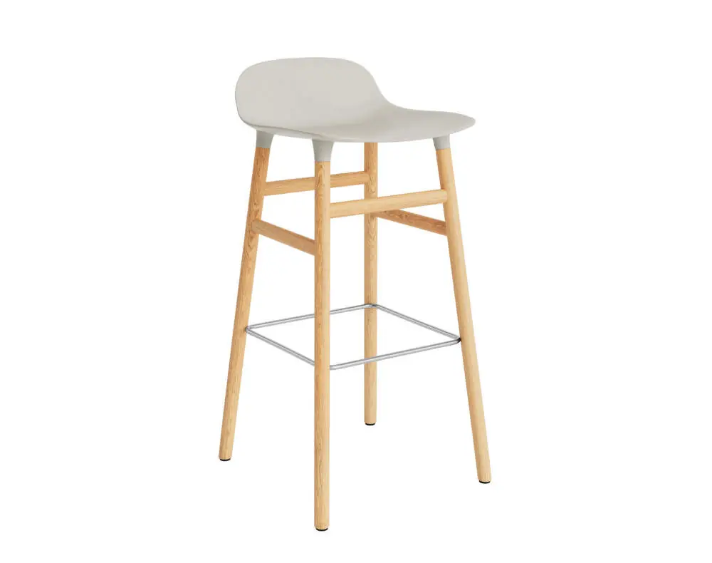Cenově Výhodný Barová židle Form 75 cm Oak, light grey