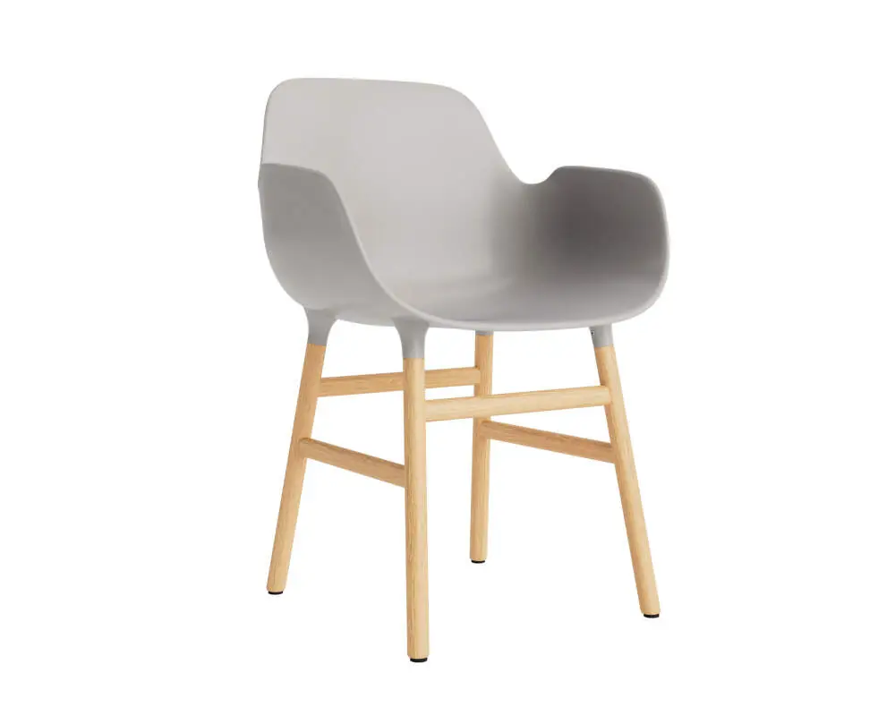 Židle Form s područkami Oak, warm grey Nejlepší Volba