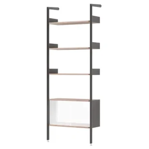 Cenový Hit Policová sestava Rombe IF3 se skříňkou, anthracite/lacquered walnut