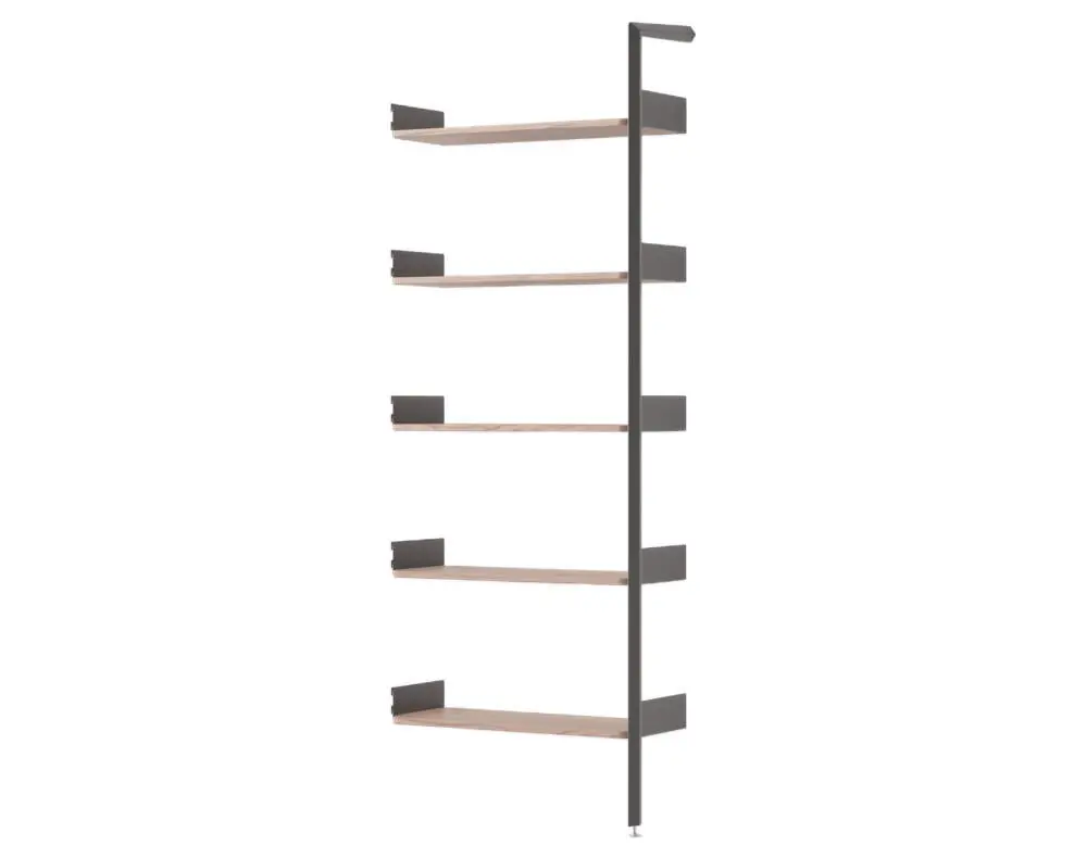 Policová sestava Rombe IF4, anthracite/lacquered walnut Originální