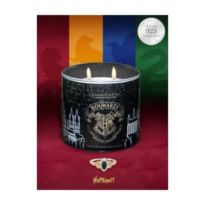 Ihned K Objednání Vonná svíčka Harry Potter Hogwarts Hufflepuff s prstenem stříbro 925/1000 vel.8=L=18,19mm