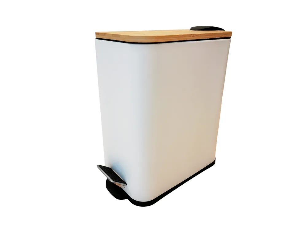 Sleva Koš odpadkový BAMBOO 5l bílý (SOFT CLOSE)
