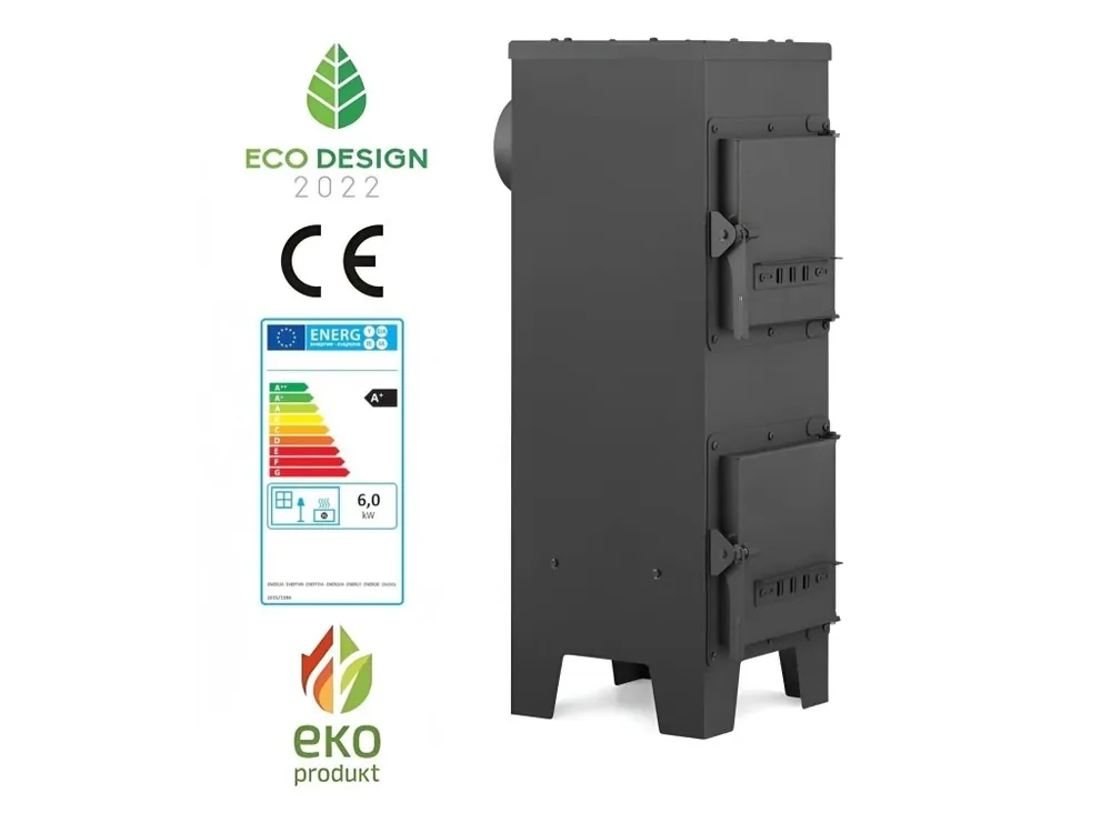Kamínka se šamotem 6 kW, 77 x 39 x 29 cm Expresní Doručení