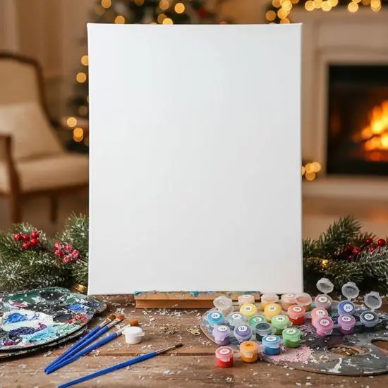 Dárková sada na malování - plátno 50x40 cm, sada barev a štětce Akční Cena