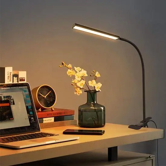 Flexibilní stmívatelná stolní LED lampa s klipem Ověřený