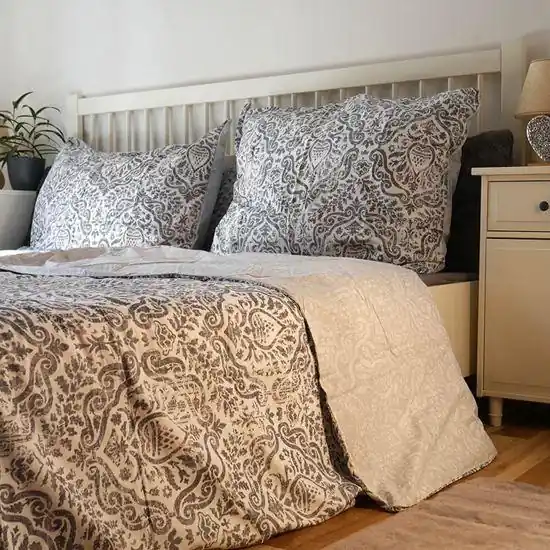 Omezená Nabídka Bavlněné povlečení - černé ornamenty