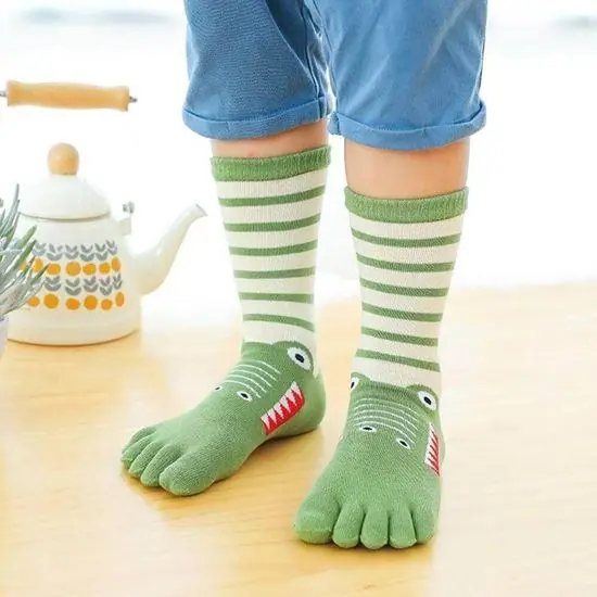 Dětské prstové ponožky - vel. 15-19 cm - krokodýl Pouze Dnes