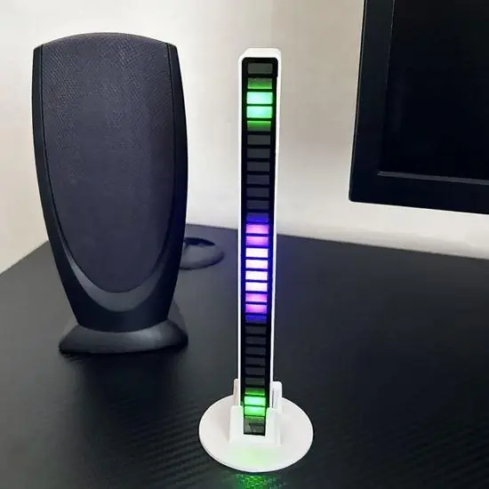 LED světelný panel reagující na zvuk - bílý Originální