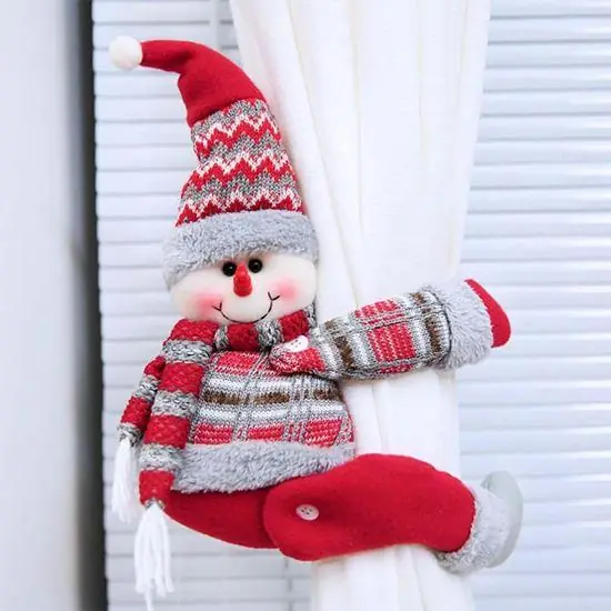 Vánoční spona na závěs - sněhulák Omezená Nabídka