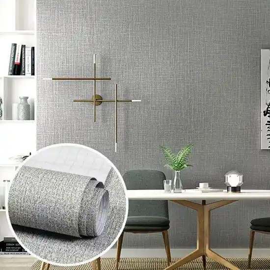 Vinylová tapeta na zeď 300 cm - šedá Vrácení Zdarma