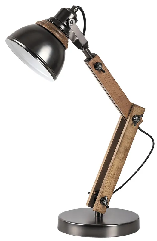 Rabalux 4199 AKSEL - Stolní industriální lampa s dřevěnou monturou Nakupujte Hned