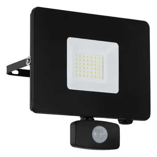 Eglo 97462 FAEDO 3 - Nástěnné světlo IP44 v černé barvě se senzorem 30W Výprodej