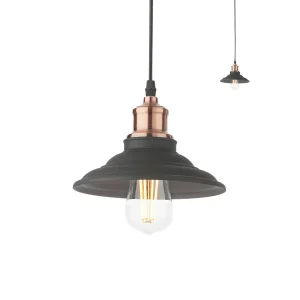 Smarter 01-1292 SPINNER - Závěsné svítidlo v černé barvě s měděným prvkem Ø 20cm Hit Sezóny